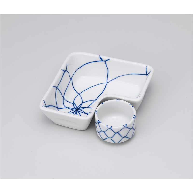 古林陶器 松花堂 手描きアミL鉢 1018220547 1個（ご注文単位1個）【直送品】