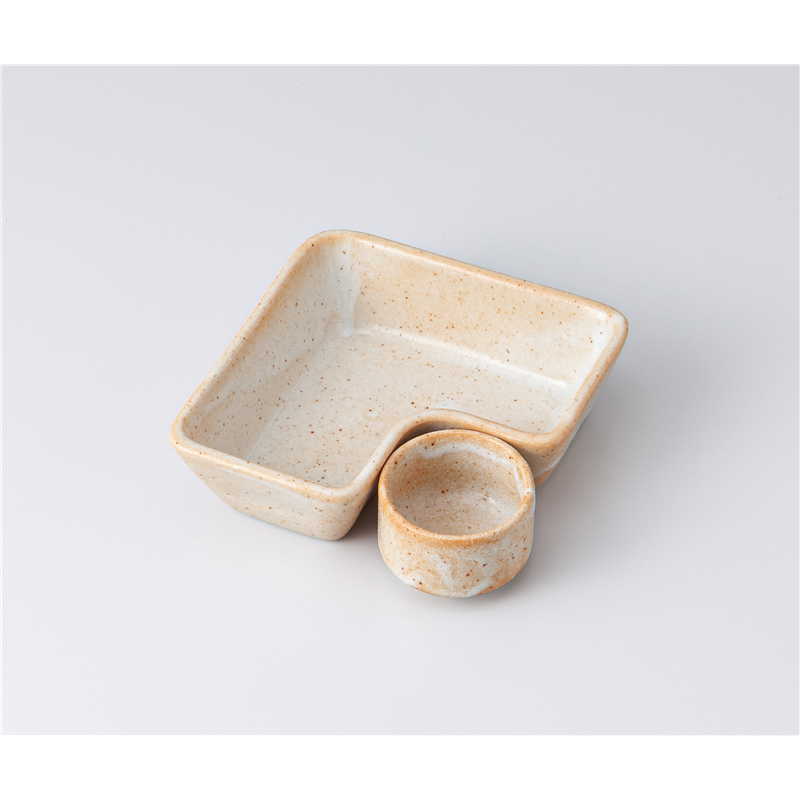 古林陶器 松花堂 志野釉L型鉢 1309620905 1個（ご注文単位1個）【直送品】