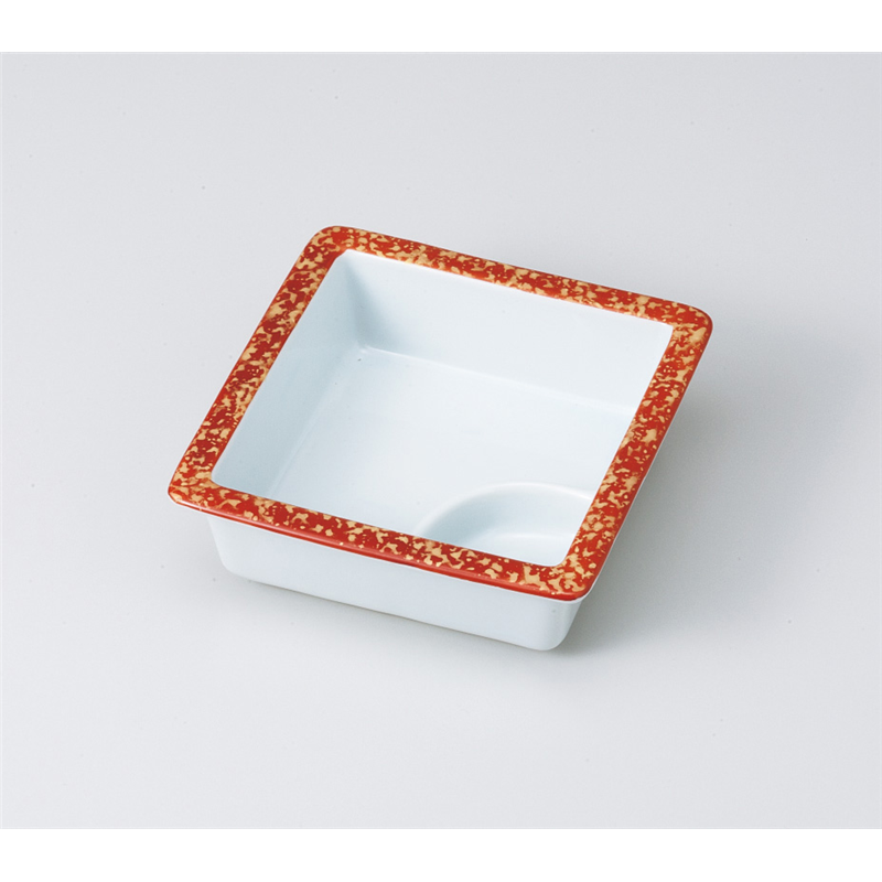 古林陶器 松花堂 朱巻更紗仕切鉢 817230305 1個（ご注文単位1個）【直送品】