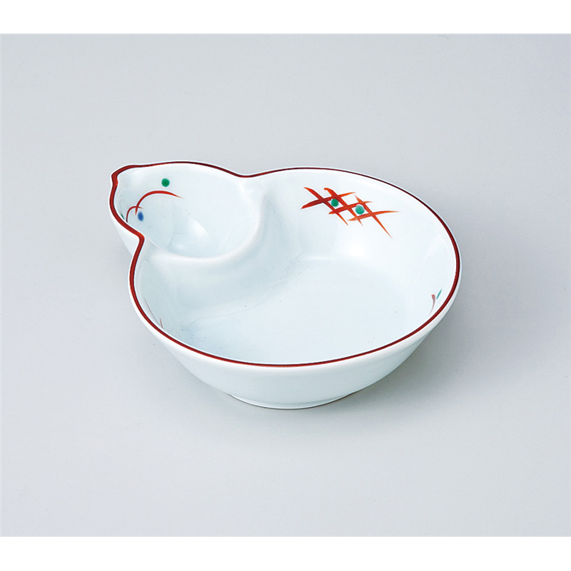 古林陶器 松花堂 赤絵むさしの瓢型松花堂 716650274 1個（ご注文単位1個）【直送品】