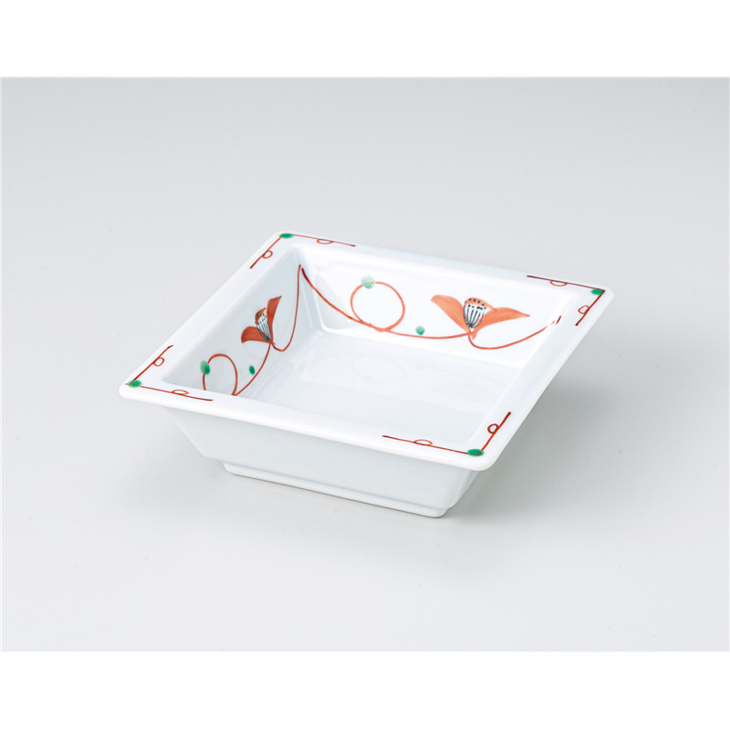 古林陶器 松花堂 花唐草角鉢 1210320347 1個（ご注文単位1個）【直送品】