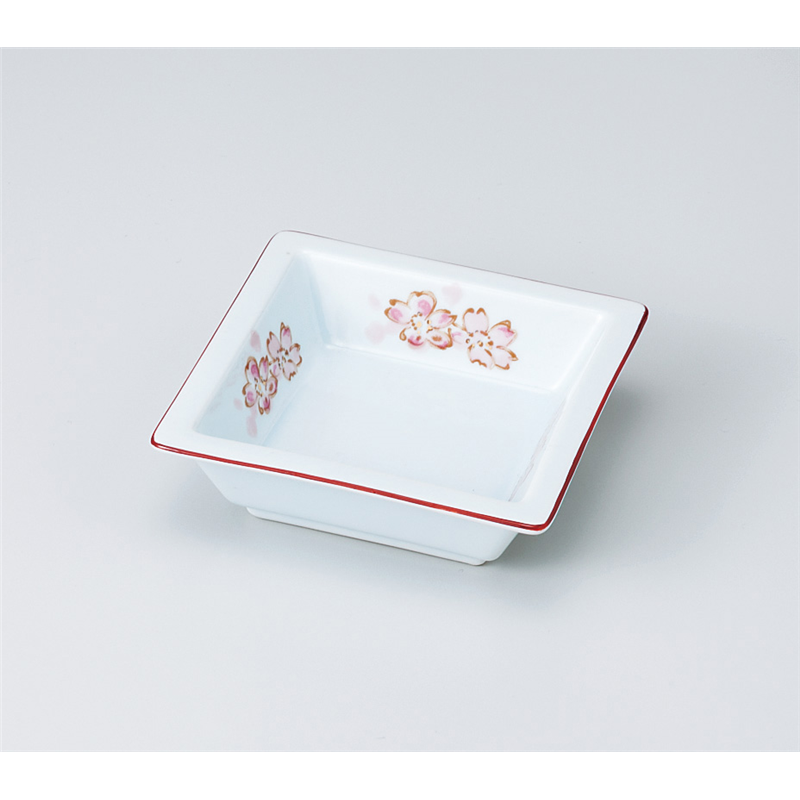 古林陶器 松花堂 桜角鉢 918330347 1個（ご注文単位1個）【直送品】