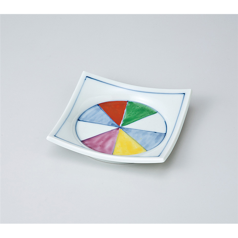 古林陶器 松花堂 風船四方皿(中) 716810235 1個（ご注文単位1個）【直送品】