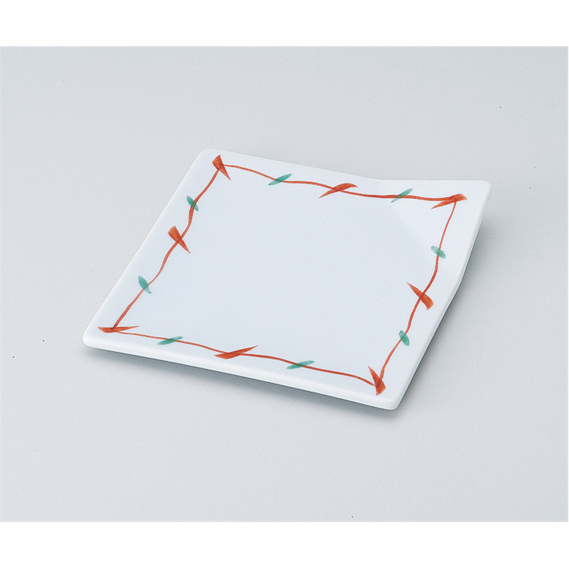 古林陶器 松花堂 花やなぎ角皿 516730505 1個（ご注文単位1個）【直送品】