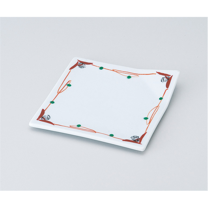 古林陶器 松花堂 花唐草角皿 516730405 1個（ご注文単位1個）【直送品】