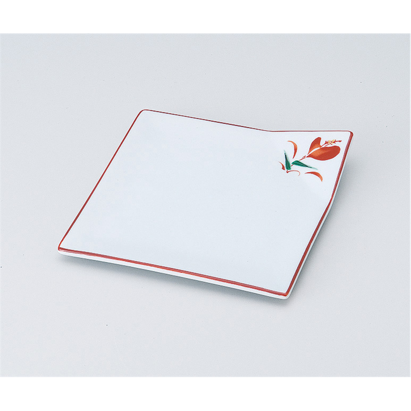 古林陶器 松花堂 花ひらり角皿 516730147 1個（ご注文単位1個）【直送品】