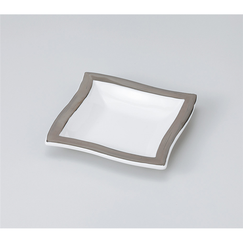 古林陶器 松花堂 プラチナリムトレーS 918460126 1個（ご注文単位1個）【直送品】