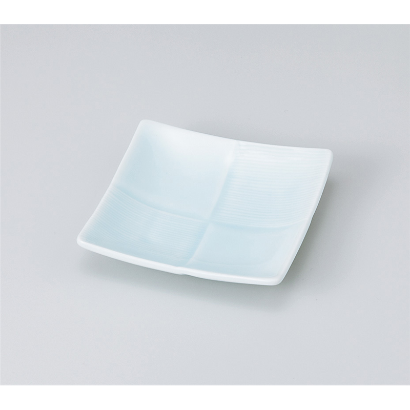 古林陶器 松花堂 正角市松皿 青白磁 918450325 1個（ご注文単位1個）【直送品】