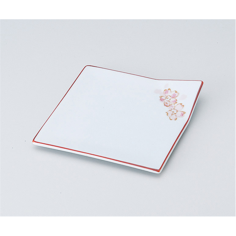 古林陶器 松花堂 桜角皿 516730247 1個（ご注文単位1個）【直送品】