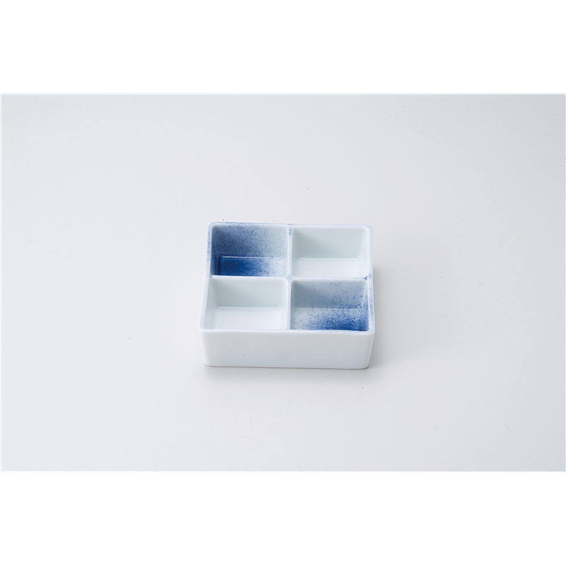 古林陶器 松花堂 吹墨四ツ切角鉢 516440130 1個（ご注文単位1個）【直送品】