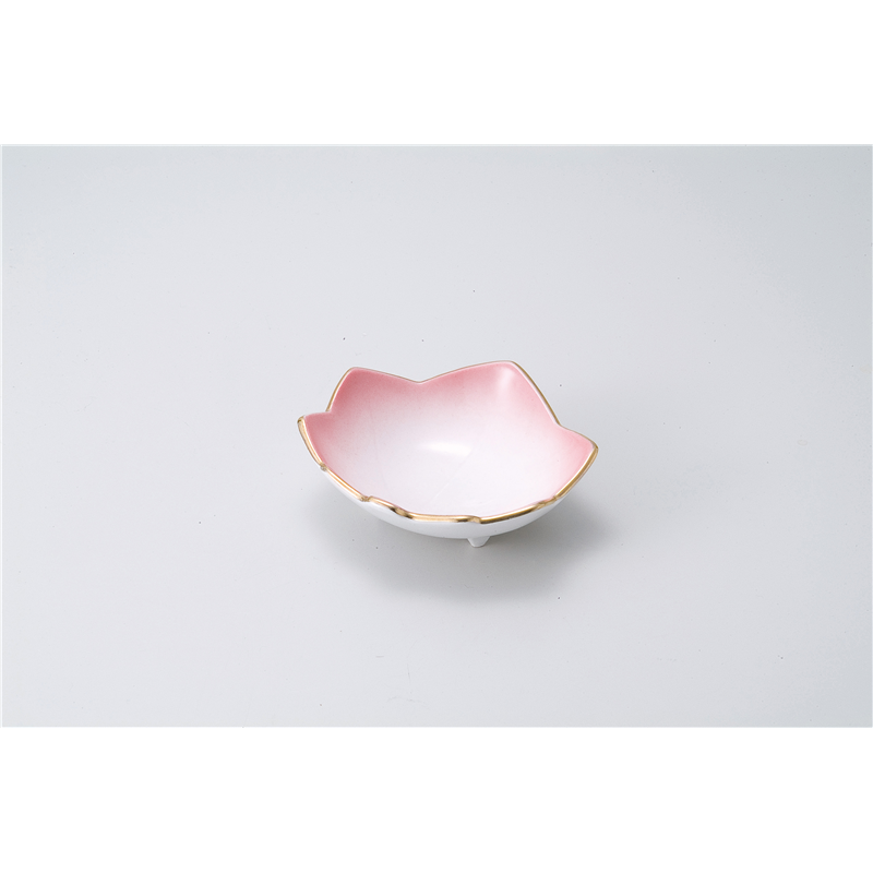 古林陶器 松花堂 ピンクカエデ型鉢 516440478 1個（ご注文単位1個）【直送品】