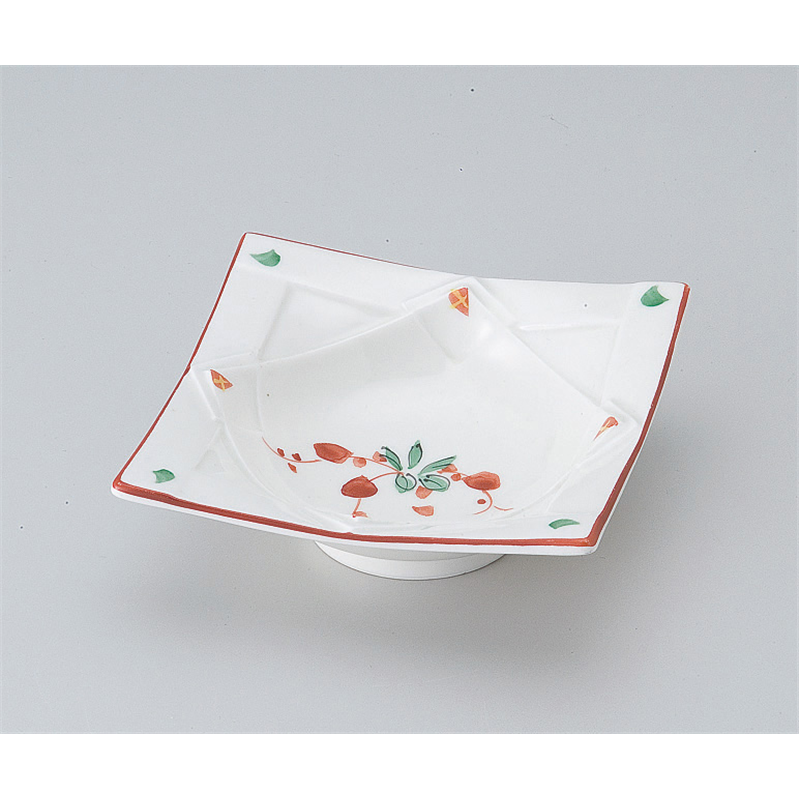 古林陶器 松花堂 赤絵喜び松花堂 516910374 1個（ご注文単位1個）【直送品】