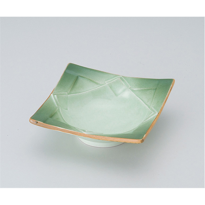 古林陶器 松花堂 緑彩松花堂 516910578 1個（ご注文単位1個）【直送品】