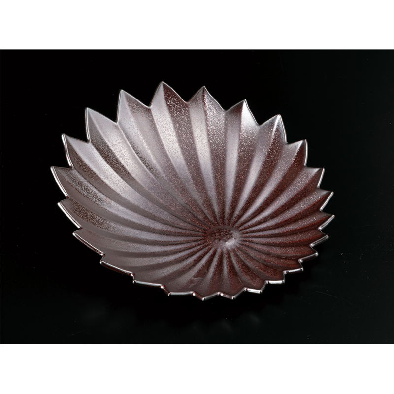 古林陶器 前菜皿特選 銀彩ガーネット釉向付 1110910133 1個（ご注文単位1個）【直送品】