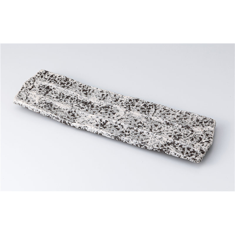 古林陶器 前菜皿特選 白タタキ堀込長角皿 大 1310330205 1個（ご注文単位1個）【直送品】