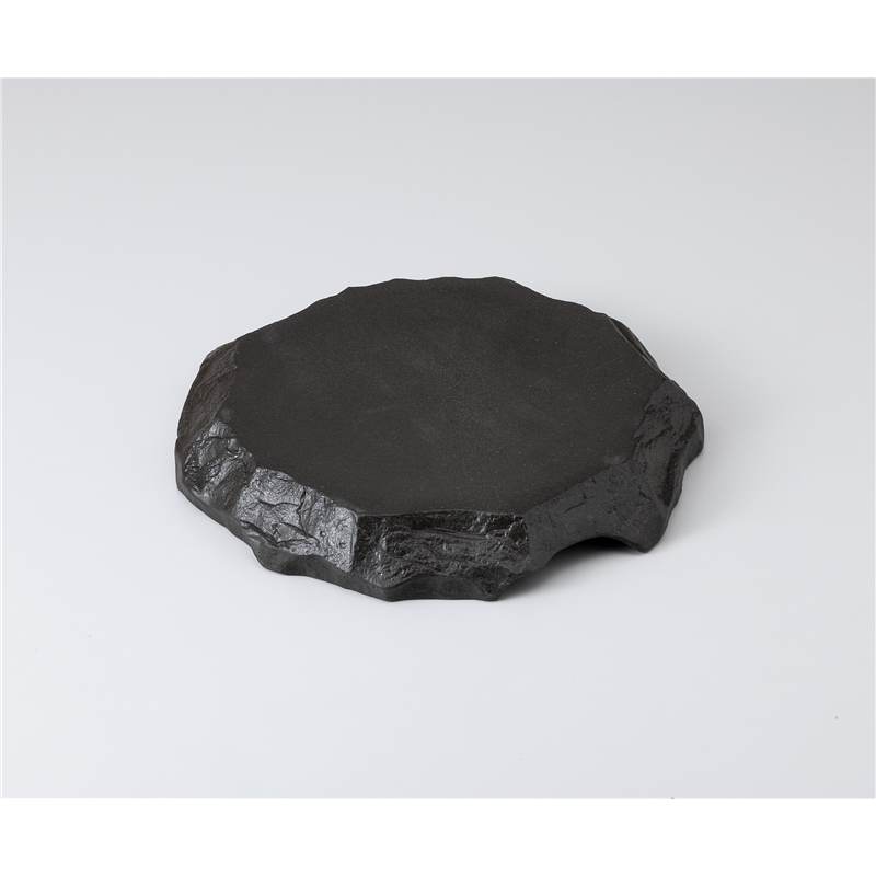 古林陶器 前菜皿 クリフ25cmプレート(黒) 1010820108 1個(ご注文単位1個)【直送品】