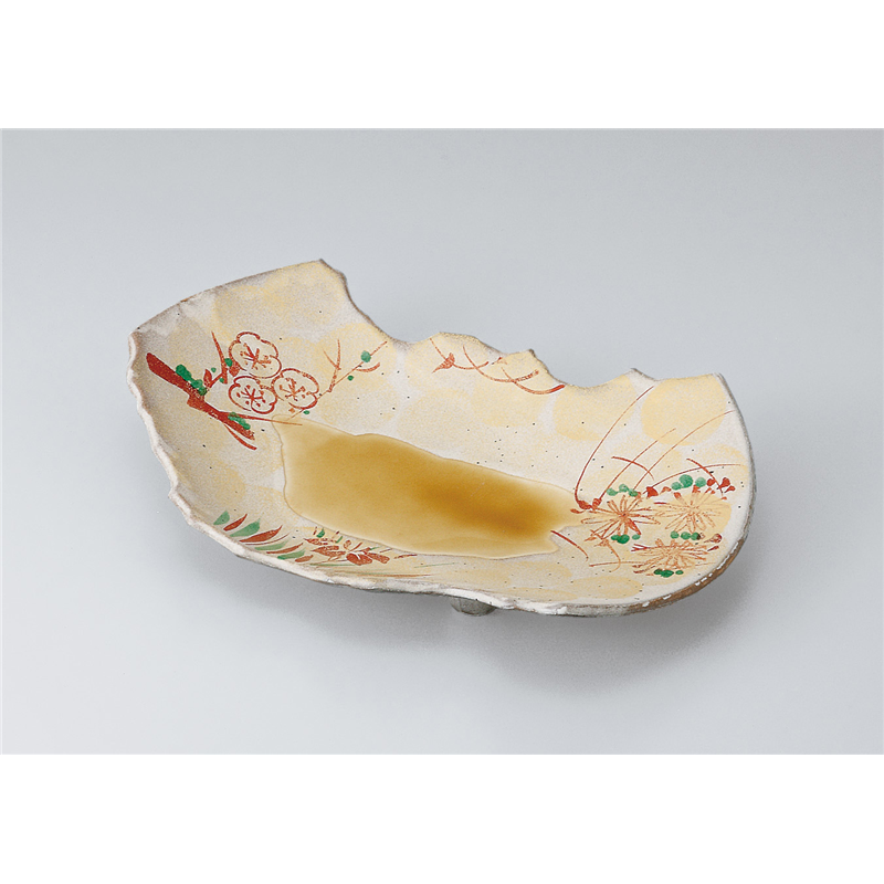 古林陶器 前菜皿 四君子ちぎり皿 510330105 1個（ご注文単位1個）【直送品】