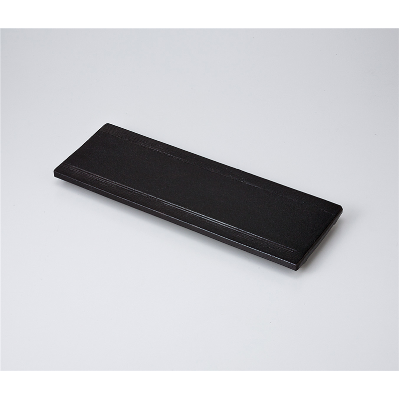 古林陶器 前菜皿 黒柚子36cm長皿 709310308 1個（ご注文単位1個）【直送品】