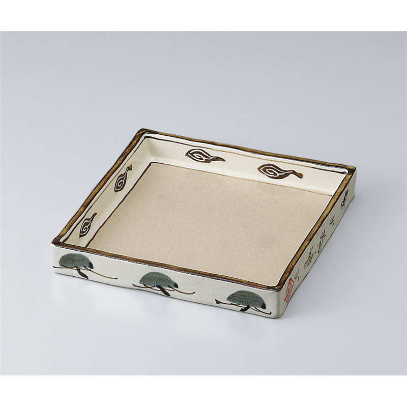 古林陶器 前菜皿 乾山正角鉢 510410205 1個（ご注文単位1個）【直送品】