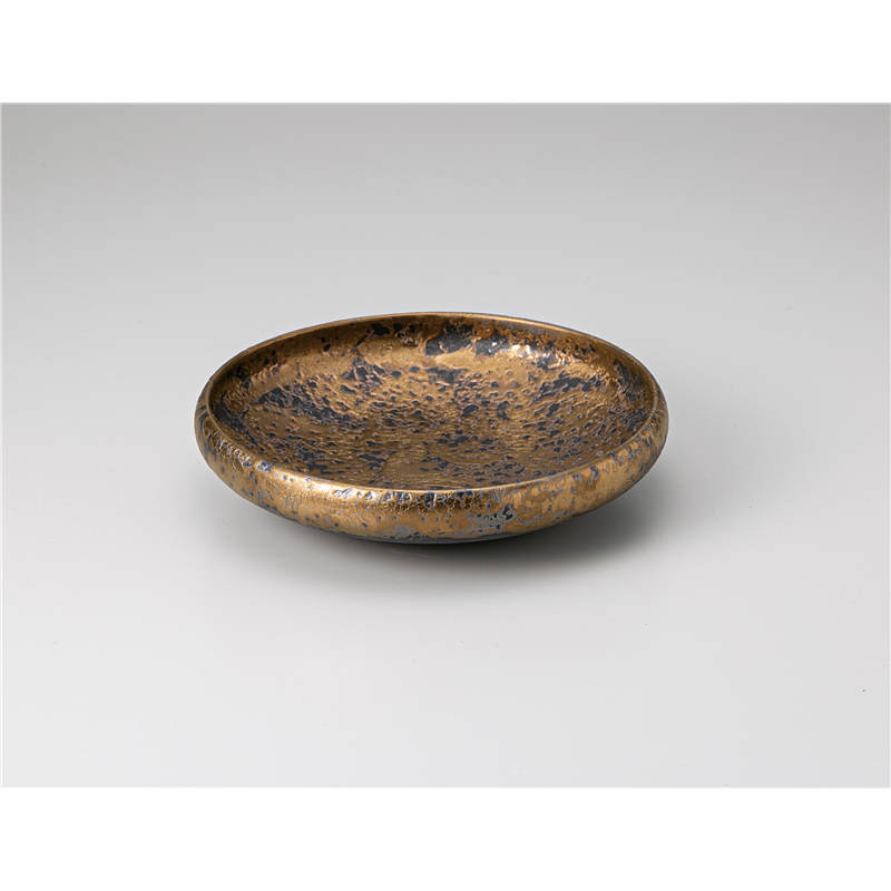 古林陶器 前菜皿 ブラック&ゴールドくくり手鉢 大 1211320205 1個（ご注文単位1個）【直送品】