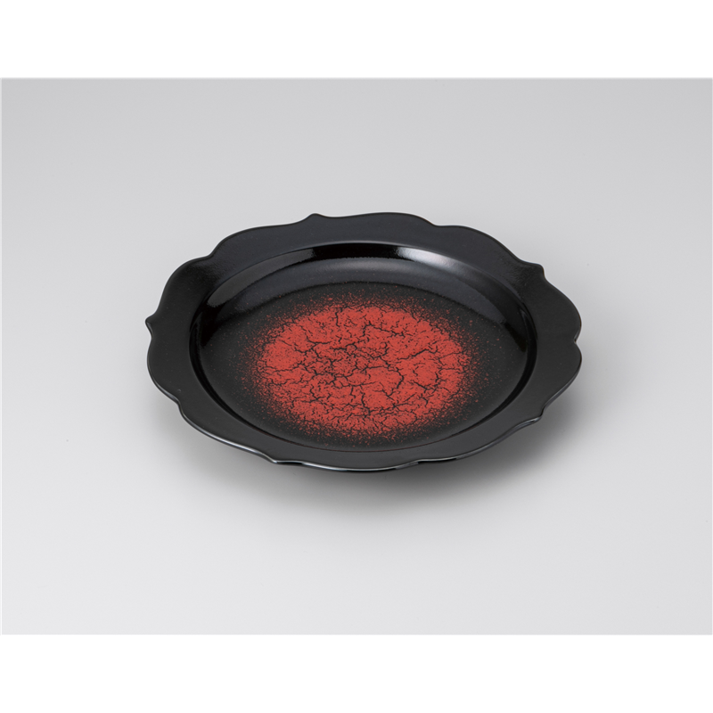古林陶器 前菜皿 Ryoka(稜花)黒紅24cm皿 1211440335 1個（ご注文単位1個）【直送品】