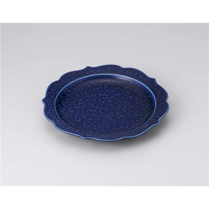 古林陶器 前菜皿 Ryoka(稜花)群青24cm皿 1211440235 1個（ご注文単位1個）【直送品】