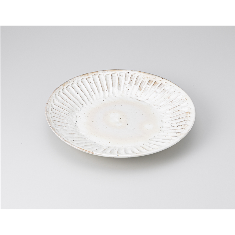 古林陶器 前菜皿 粉引そぎ8.0和皿 1211530107 1個（ご注文単位1個）【直送品】