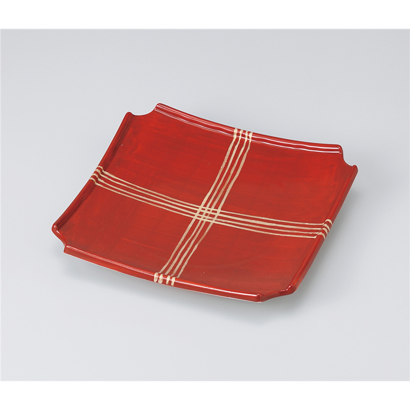 古林陶器 前菜皿 朱塗金線前菜皿 910930147 1個（ご注文単位1個）【直送品】