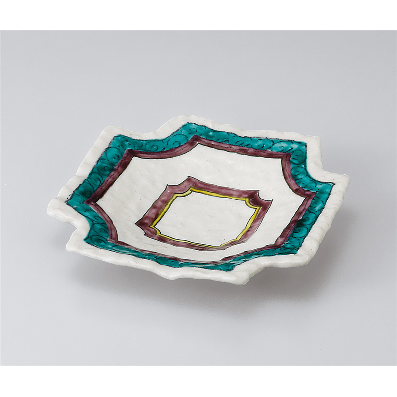 古林陶器 前菜皿 三彩交趾隅切皿 510520305 1個（ご注文単位1個）【直送品】