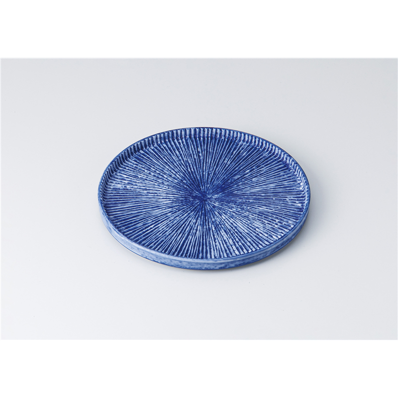 古林陶器 前菜皿 インディゴブルーしのぎ7.5皿 1310940463 1個（ご注文単位1個）【直送品】