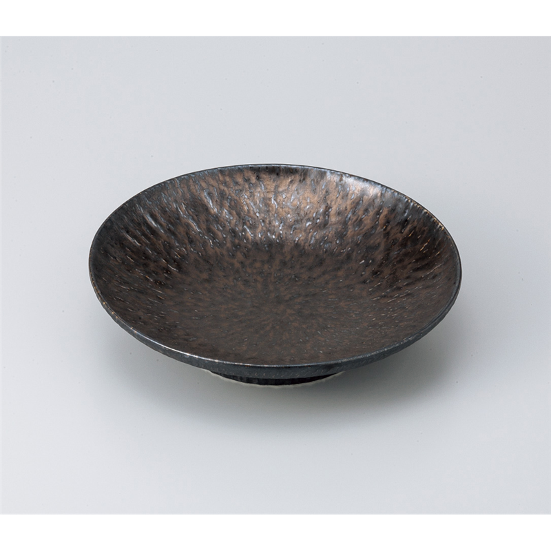 古林陶器 前菜皿 金結晶とちり8.0深皿 810440105 1個（ご注文単位1個）【直送品】