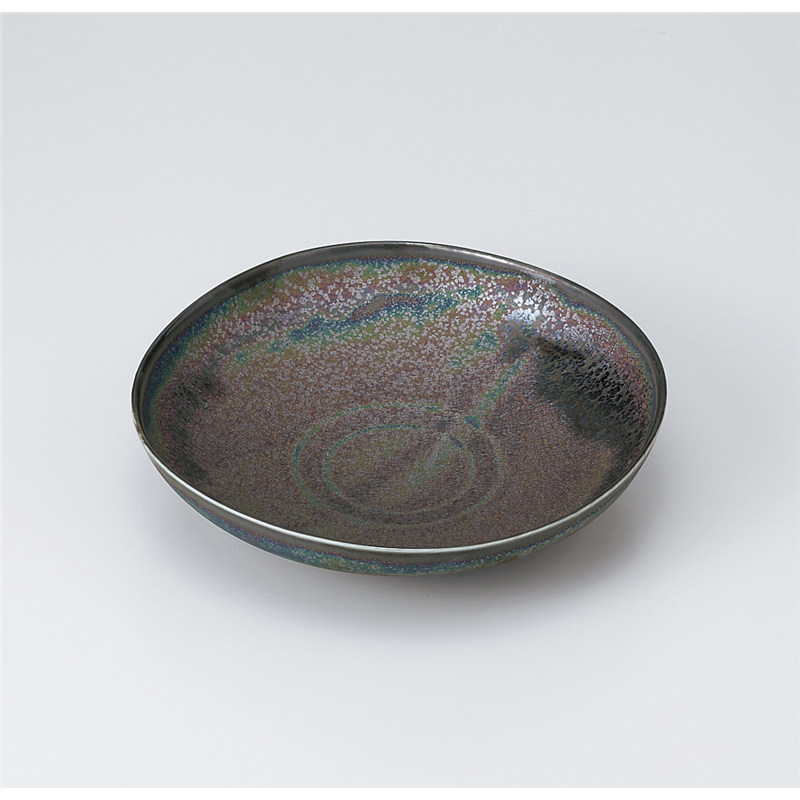 古林陶器 前菜皿 窯彩なで角20cm浅鉢 931310126 1個（ご注文単位1個）【直送品】