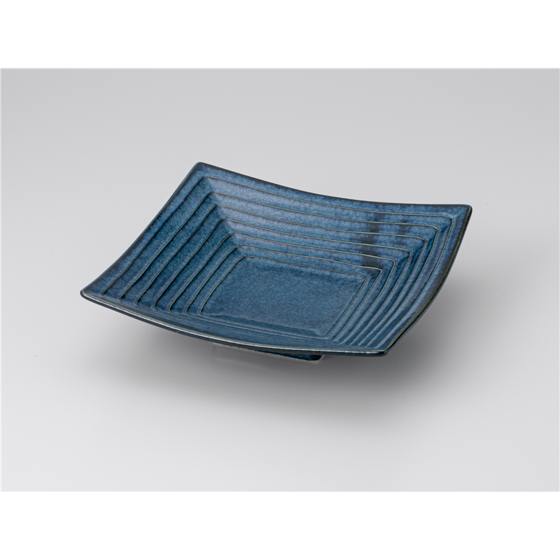 古林陶器 前菜皿 千段角盛皿 窯変紺 1211950115 1個（ご注文単位1個）【直送品】