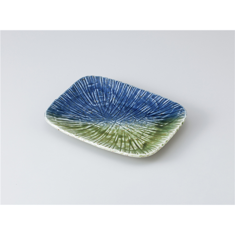 古林陶器 前菜皿 二色流し彫十草焼物皿 1013650135 1個（ご注文単位1個）【直送品】