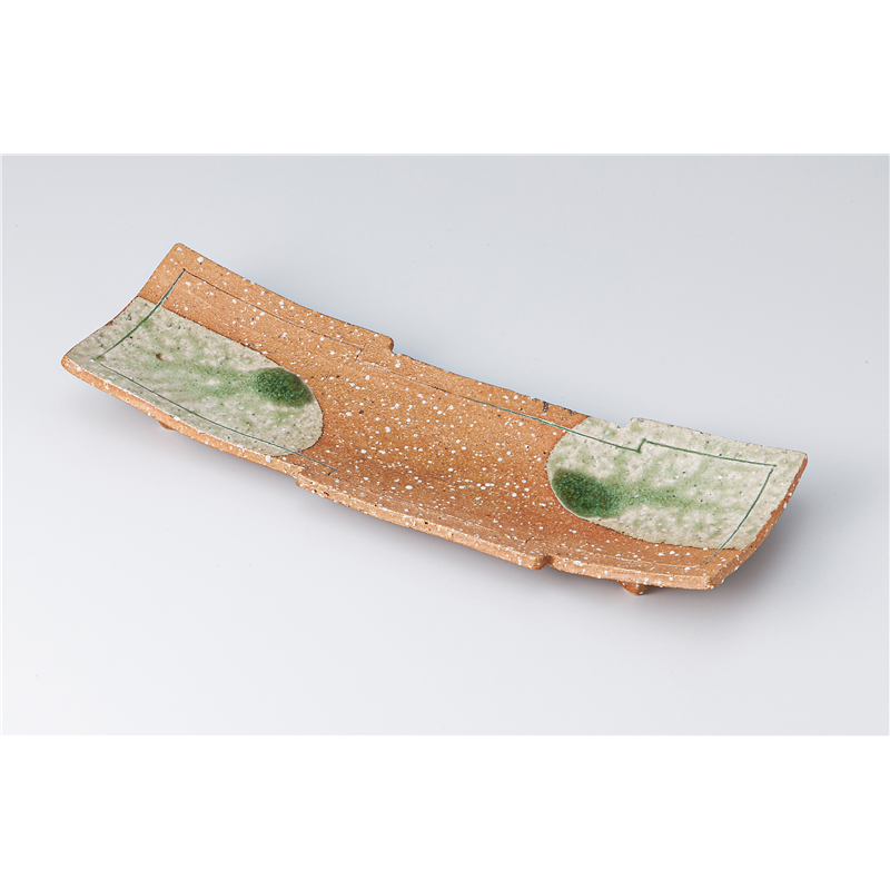 古林陶器 付出皿特選 伊賀段違い付出皿 1311410130 1個（ご注文単位1個）【直送品】