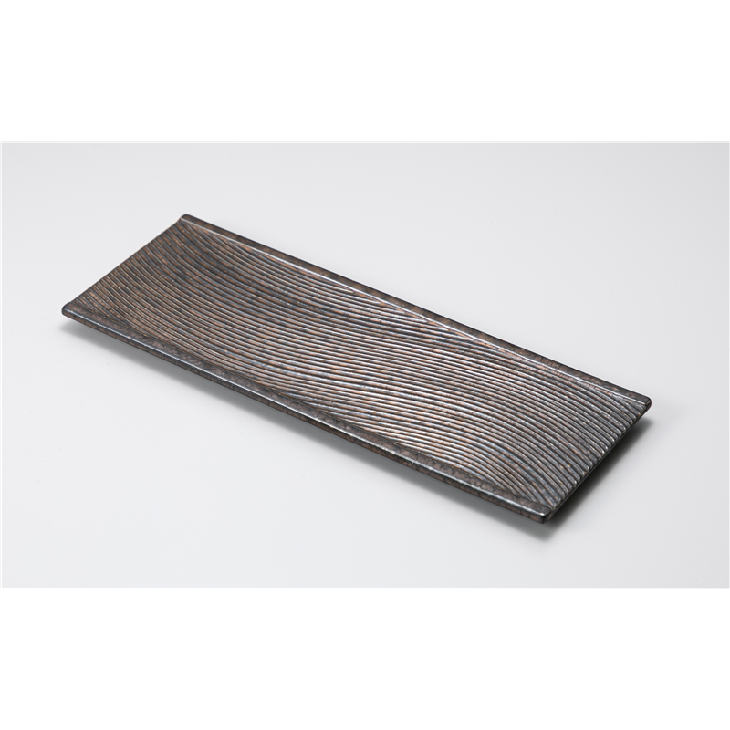 古林陶器 付出皿特選 金結晶流水彫10.0長皿 1212120105 1個（ご注文単位1個）【直送品】