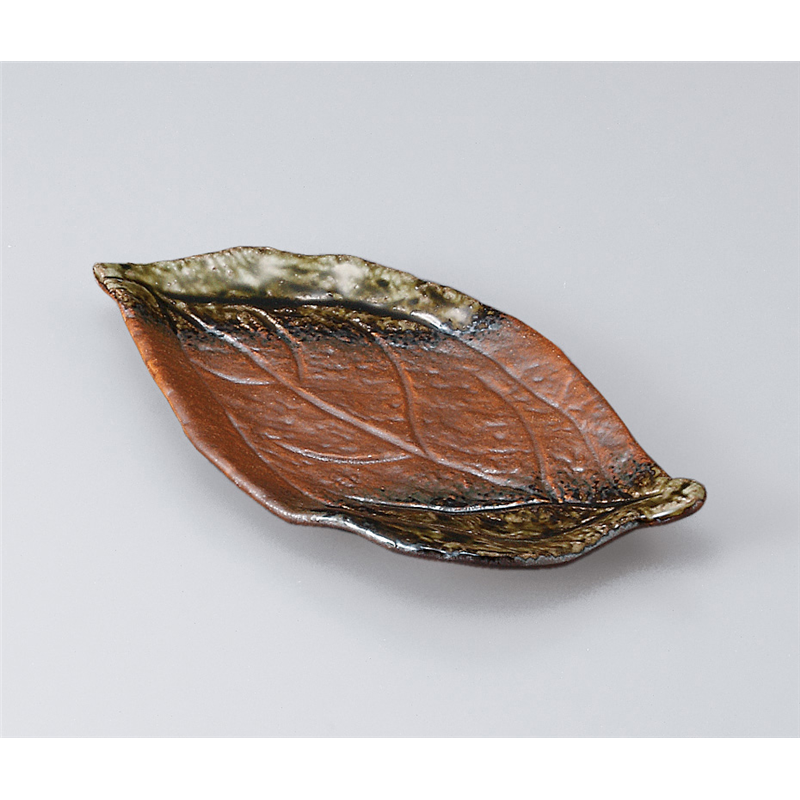古林陶器 付出皿 南蛮オリベ木の葉皿 512310305 1個（ご注文単位1個）【直送品】