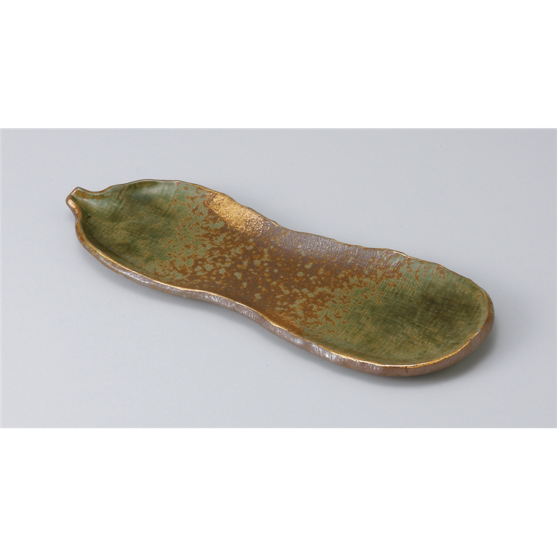 古林陶器 付出皿 金彩吹織部瓢型付出皿 511510274 1個（ご注文単位1個）【直送品】