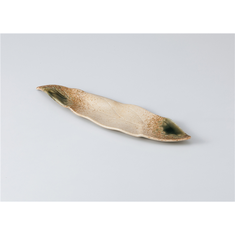 古林陶器 付出皿 伊賀織部若葉型前菜皿 1012410147 1個（ご注文単位1個）【直送品】