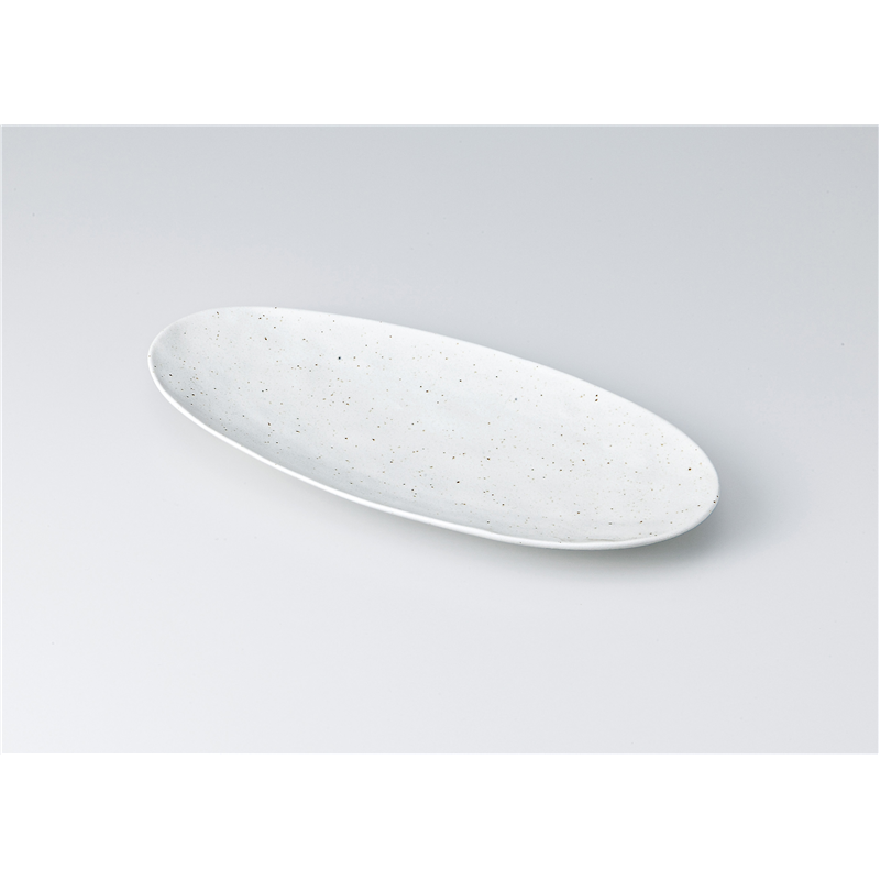 古林陶器 付出皿 白粉引楕円9.0皿 1311830235 1個（ご注文単位1個）【直送品】