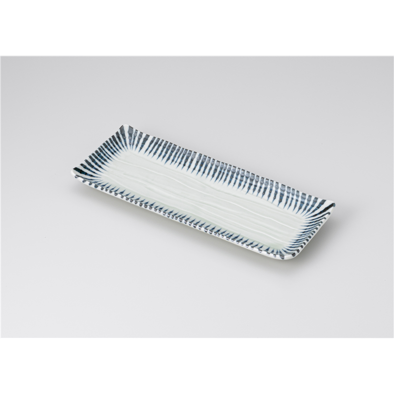 古林陶器 付出皿 呉須十草 そぎ長角皿 1212720316 1個（ご注文単位1個）【直送品】