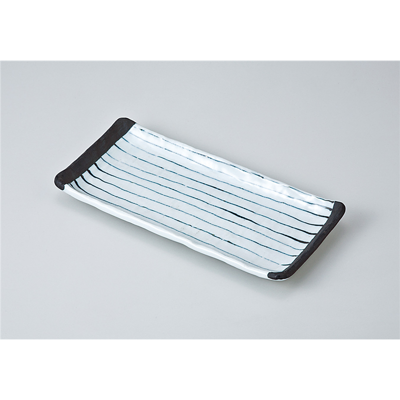 古林陶器 付出皿 いぶし渕黒十草付出皿 710950147 1個（ご注文単位1個）【直送品】