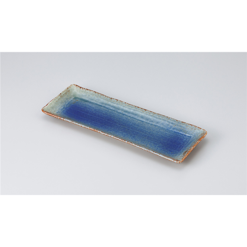 古林陶器 付出皿 瑠璃長角皿 912420326 1個（ご注文単位1個）【直送品】