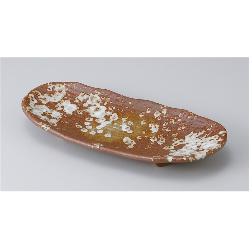 古林陶器 付出皿 備前白四足焼物皿 511760315 1個（ご注文単位1個）【直送品】