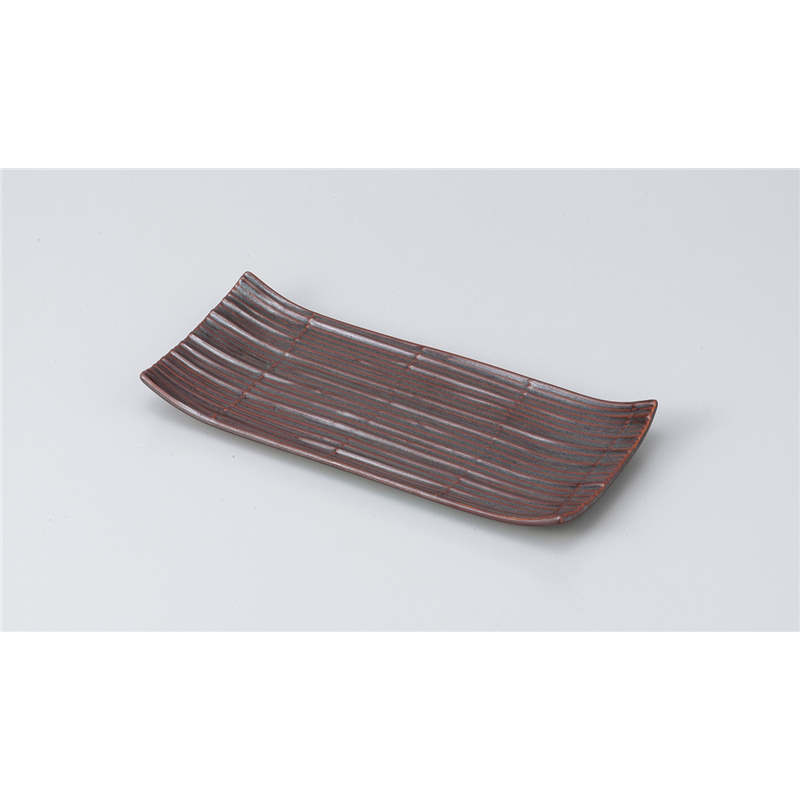 古林陶器 付出皿 鉄砂浜なしスダレ付出皿 811660279 1個（ご注文単位1個）【直送品】