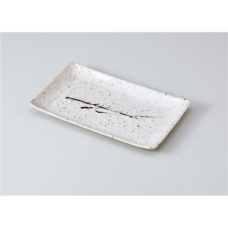 古林陶器 付出皿 乱刷毛 24cm長角皿 1013430463 1個（ご注文単位1個）【直送品】