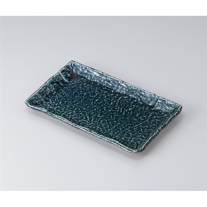 古林陶器 焼物皿 紺釉9.0長角皿 512330274 1個（ご注文単位1個）【直送品】