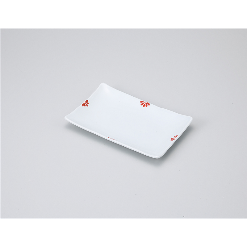 古林陶器 焼物皿 小花(赤)焼物皿 1113910274 1個（ご注文単位1個）【直送品】