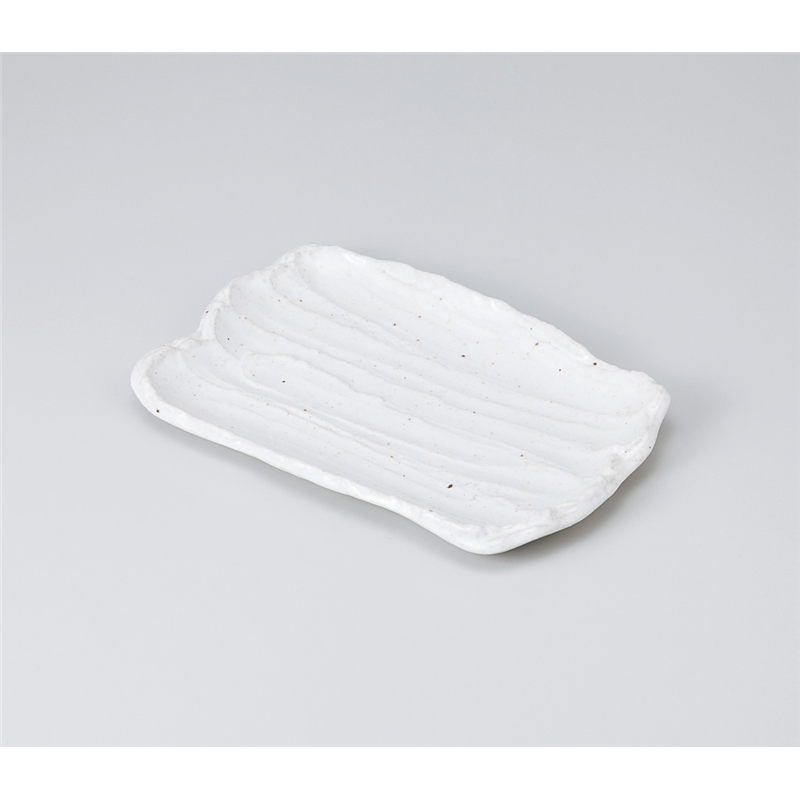 古林陶器 焼物皿 白釉荒ソギ 焼物皿 913550241 1個（ご注文単位1個）【直送品】