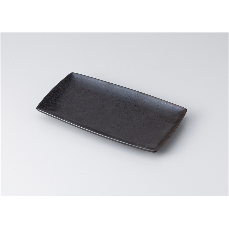 古林陶器 焼物皿 黒茶K型焼物皿 1312940135 1個（ご注文単位1個）【直送品】